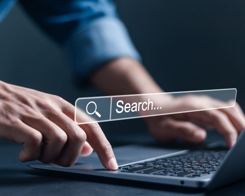 SEO search engine optimization concept, Marketing ranking traffic website, internet technology for business company.